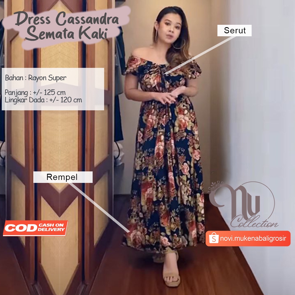 DRESS CASSANDRA SEMATA KAKI MOTIF LD 120 NEW ARRIVAL