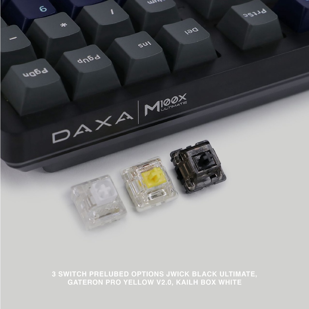 Keyboard Gaming Wireless Mechanical RGB Rexus DAXA M100X  Ultimate FullSize Mechanical Gaming Keyboard