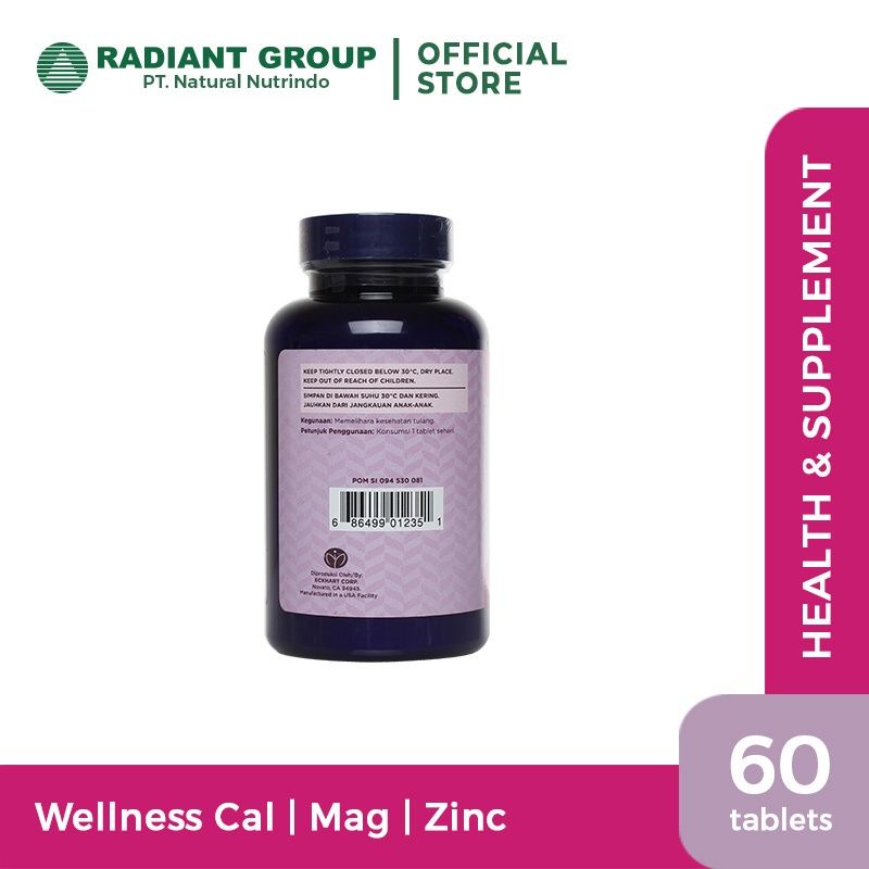 WELLNESS CAL|MAG|ZINC 60 Tab - CALCIUM MAGNESIUM ZINC