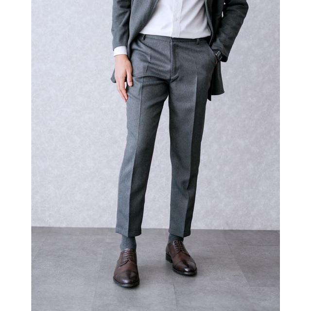 SAVANT BASIC ANKLEPANTS - Celana Slim Fit Formal Fashion Pria Panjang Mata Kaki Chino Fesyen Outfit Casual Hangout Busana Kantor Baju Kerja Gaul Kain Semi Wol