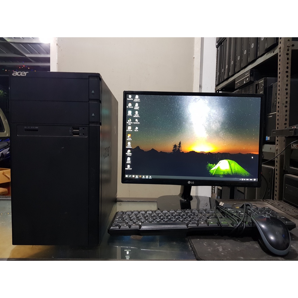PC BUILTUP LENGKAP CORE i7 2600 RAM 8GB SSD 120GB HDD 500GB MONITOR 19&quot; KEY &amp; MOUSE
