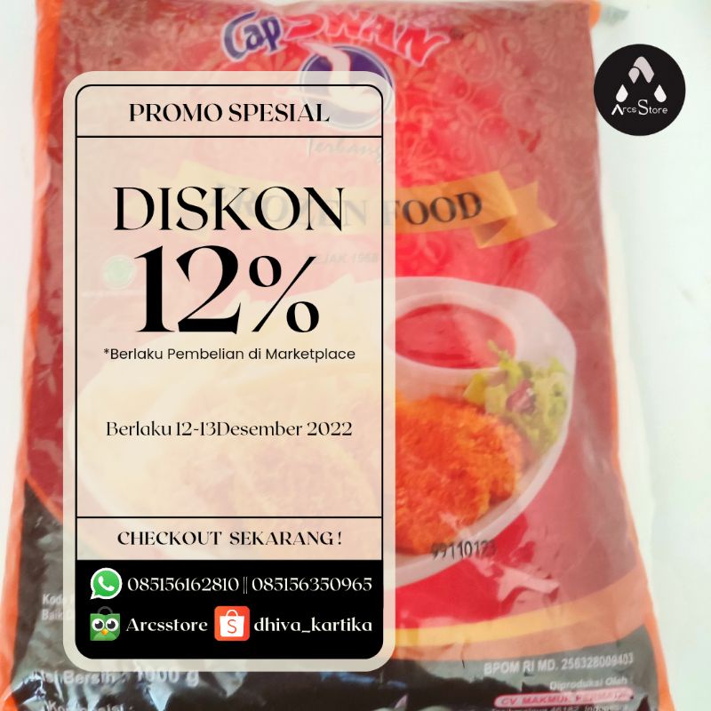 Saos Dimsum 1kg Cap Swan Terbang Halal Enak