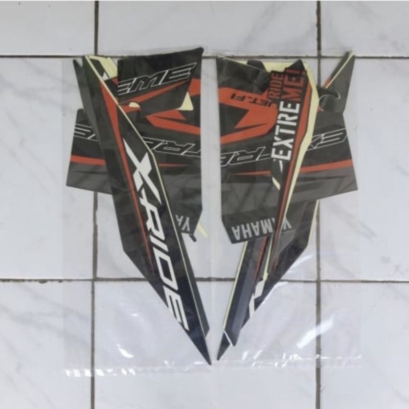 striping xride 2016 2017 abu abu orange hitam orange / stiker x ride 2016 2017 dark orange