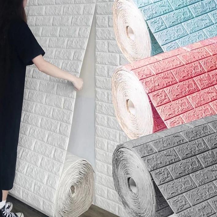 WALLPAPER DINDING ROLL WALLPAPER 3D FOAM BATA ROLL ROLLAN