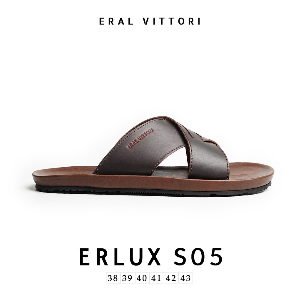 Eral Vittori - Erlux S05 Sandal Kulit Kasual Pria