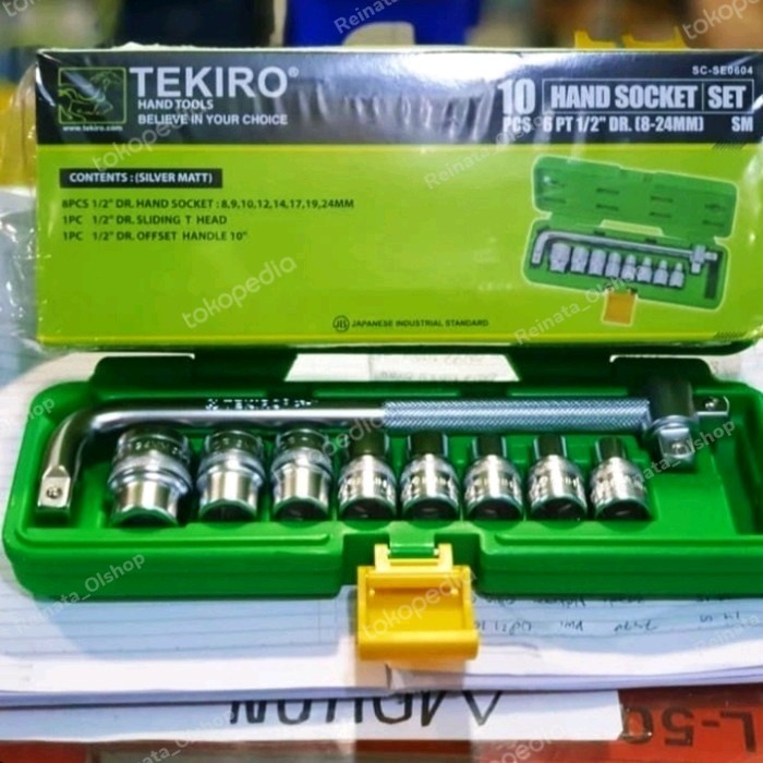 Kunci Sok Set TEKIRO 10 Pcs 8-24 / Kunci Sock Set TEKIRO 10 Pcs