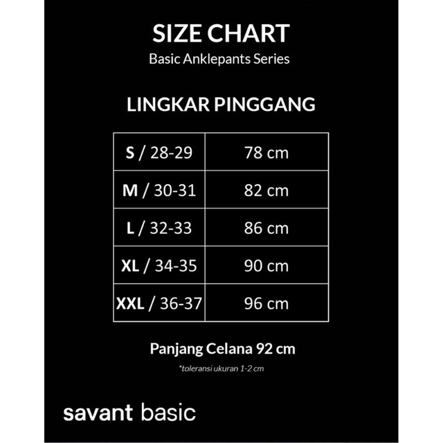 SAVANT BASIC ANKLEPANTS - Celana Slim Fit Formal Fashion Pria Panjang Mata Kaki Chino Fesyen Outfit Casual Hangout Busana Kantor Baju Kerja Gaul Kain Semi Wol