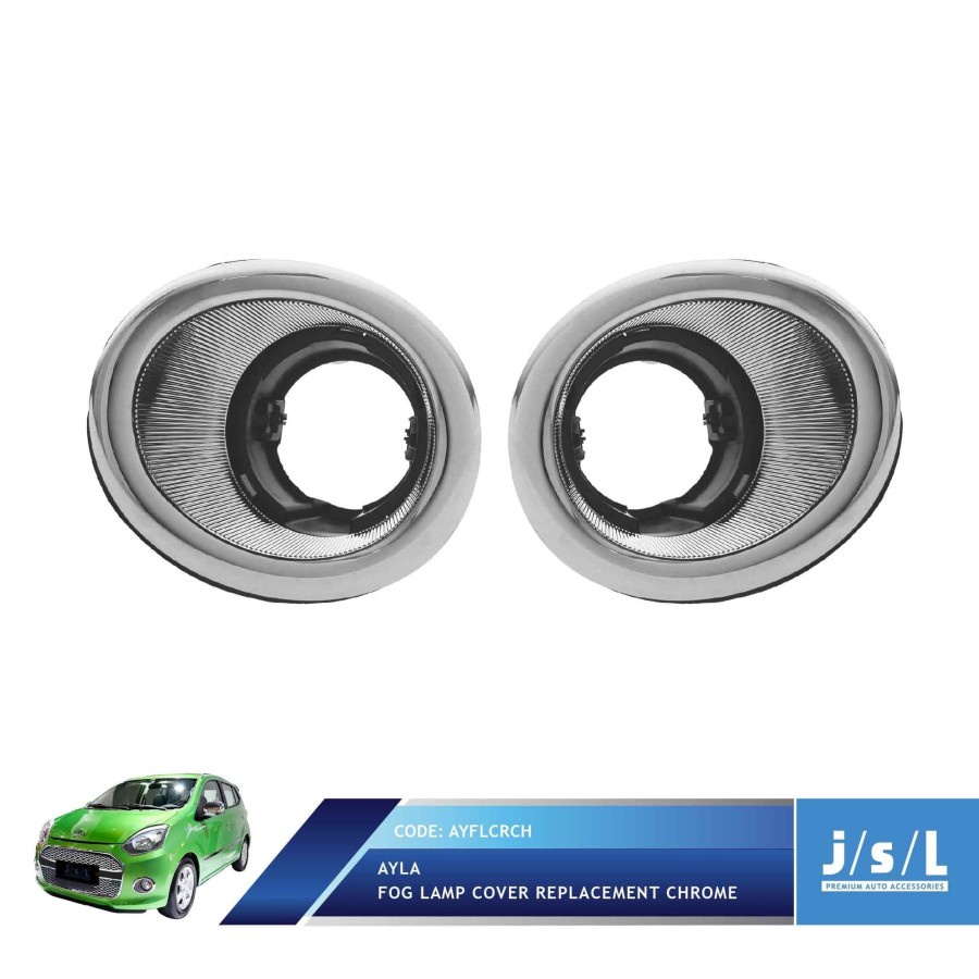 Cover Fog Lamp Mobil Daihatsu New Ayla 2014 Model Replacement Chrome