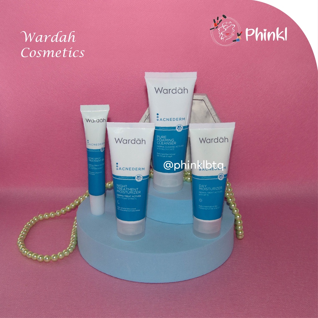 `ღ´ PHINKL `ღ´ ᘺᗩᖇᕲᗩᕼ Paket Wardah Acnederm Series mengobati jerawat bekas luka flek noda hitam skincare halal