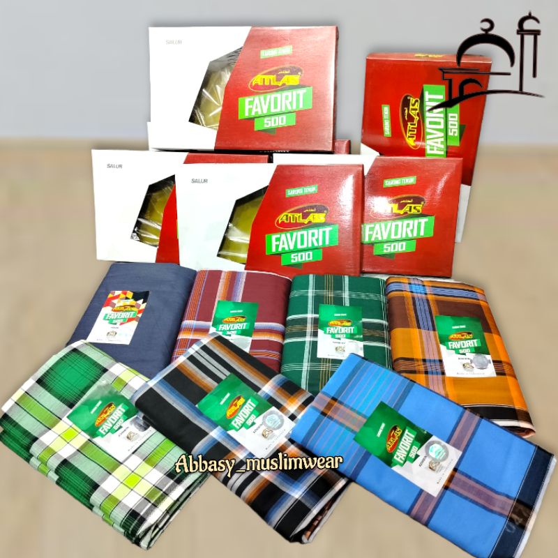 sarung atlas FAVORITE 500 / sarung atlas kotak-kotak