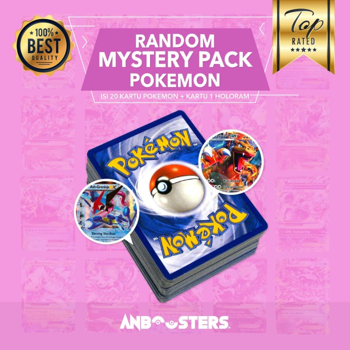 Kartu Promo Paket Kartu Pokemon Random Mystery Pack Original + Bonus