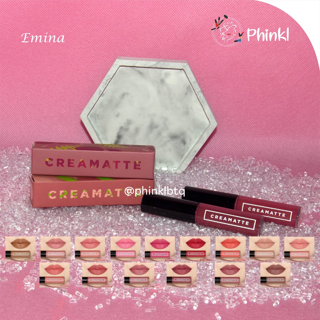 `ღ´ PHINKL `ღ´ ╰☆☆ 𝔢мιℕά ☆☆╮ Emina lip cream mattee lipstick mate cair tidak bikin bibir kering