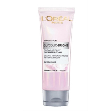 loreal glycolic bright facial foam serum cream day cream night