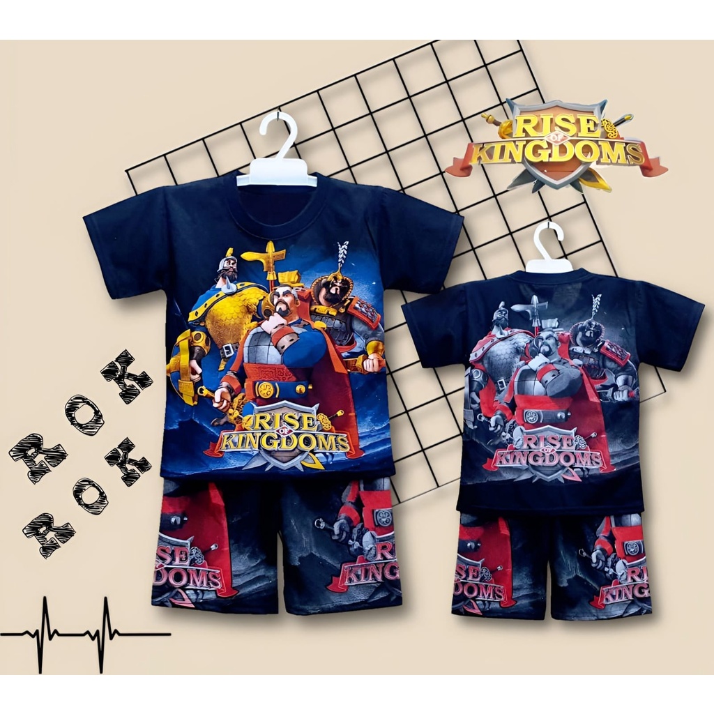 SETELAN BAJU ANAK RISE OF KINGDOM UNTUK ANAK 2-10 TAHUN BISA COD KE242