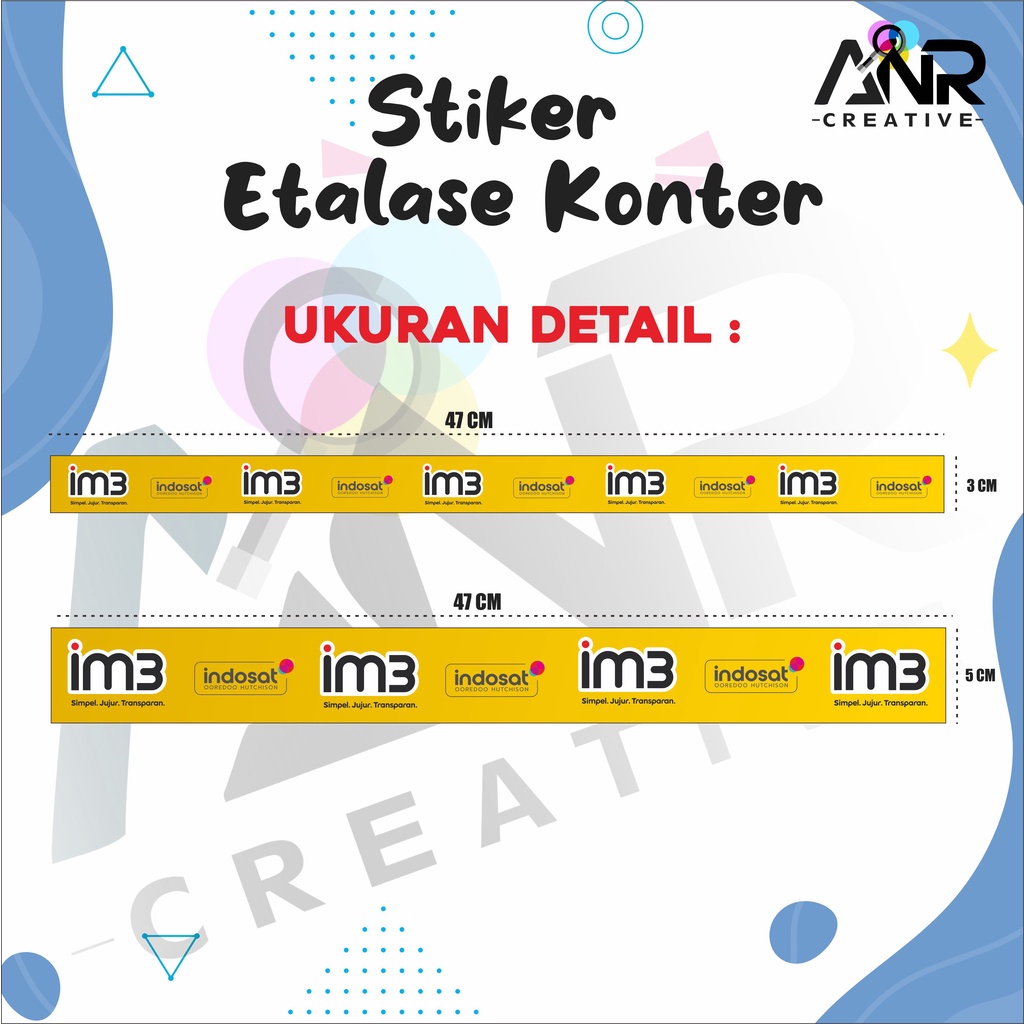 Stiker Etalase Konter / Stiker Konter / Stiker Konter Murah / Aksesoris Konter/ Min. Order 6 PCS