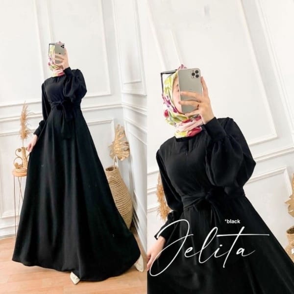 JELITA DRESS MAXY CRINGKEL AIRFLOW / DRESS WANITA MUSLIMAH