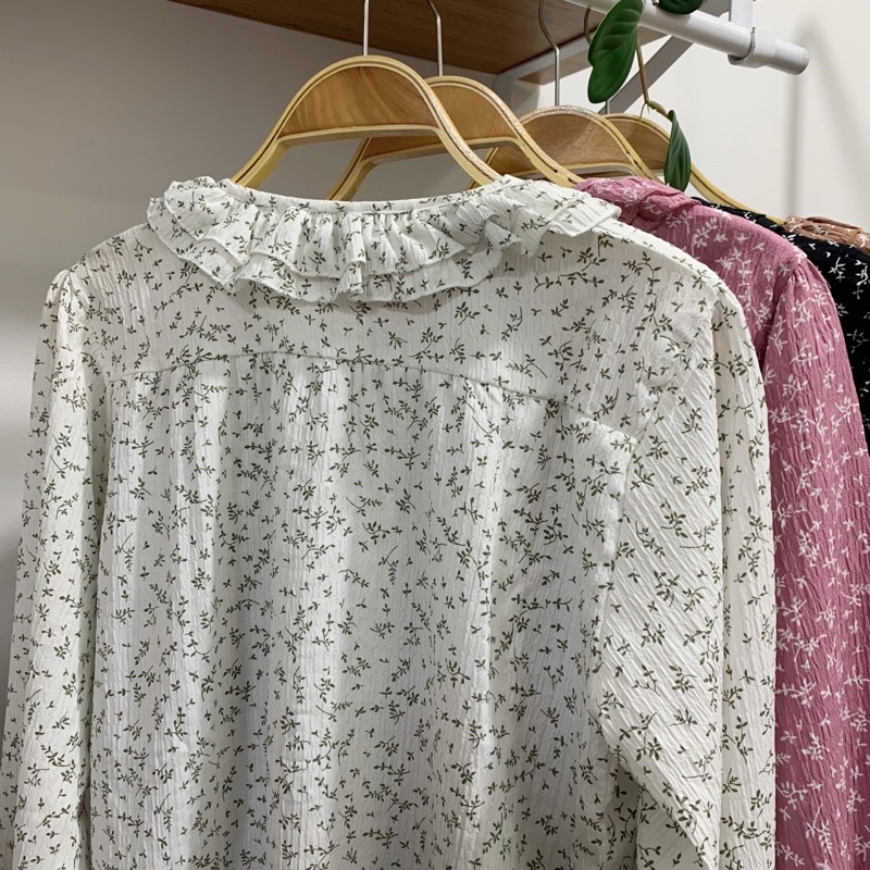 FLORAL SHIRT / KEMEJA BUNGA KOREA/ ATASAN MOTIF FLORAL (WAJIB BACA DESKRIPSI PRODUK)