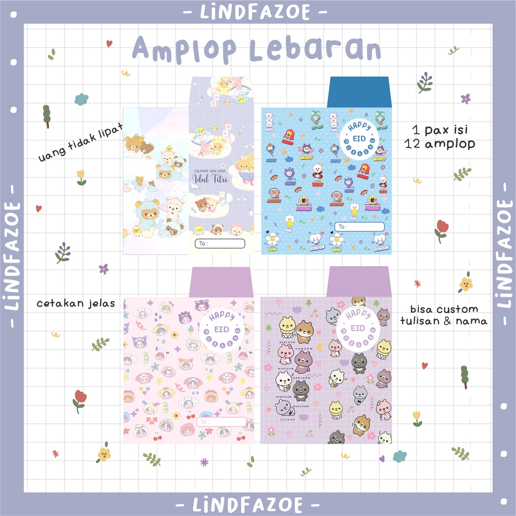 

Amplop lebaran rilakkuma stray kids exo kpop day6 monsta treasure nct