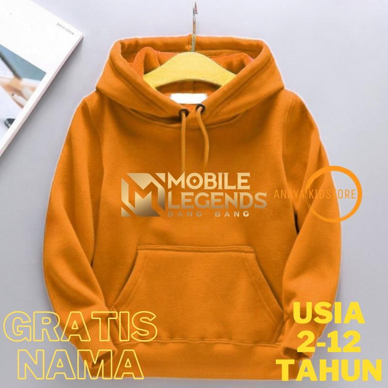 HOODIE ANAK SWEATER MOBILE LEGENDS LOGO UNTUK ANAK 2-10 TAHUN BISA COD KE253