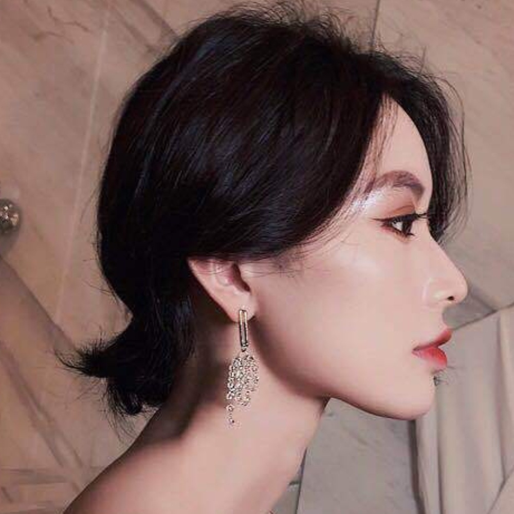 Anting Mutiara Tetesan Air Kreatif Anting Mutiara Gaya Korea Temperamen Anting Kristal