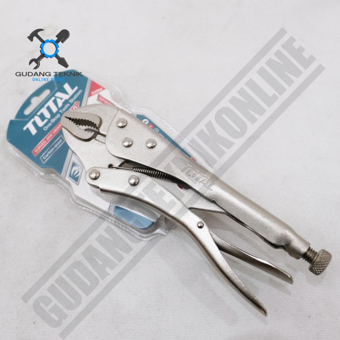 Tang Jepit Tang Buaya 10&quot; THT191003 TOTAL / Curved Jaw Tang Locking Plier 10 inch THT 191003 TOTAL