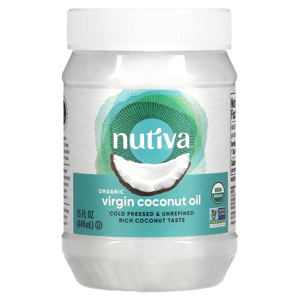 Nutiva Organic Virgin Coconut Oil Non GMO Creamy Taste 444 mL