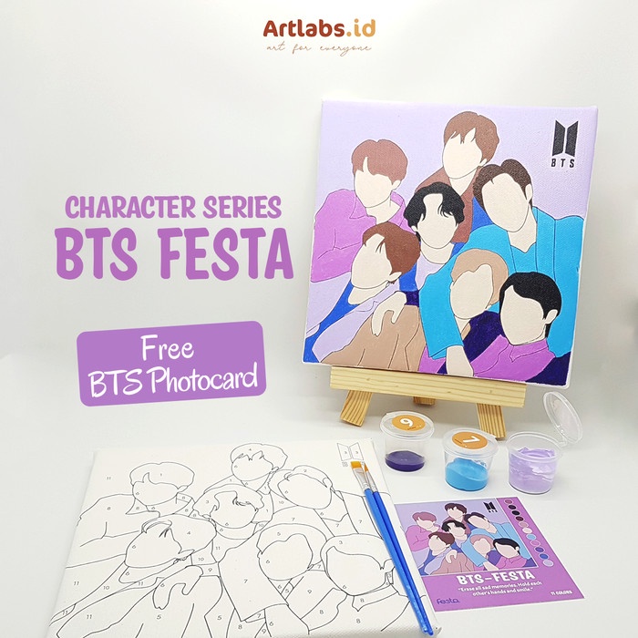 BTS FESTA - PAINT BY NUMBER 11 COLOR [CHARACTER SERIES]PAINTING KIT