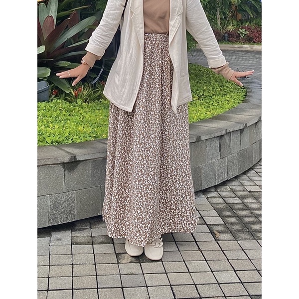 RAABIHA | Candy Skirt Flower | Floral Skirt | Rok Motif Bunga | Rok Murah Motif