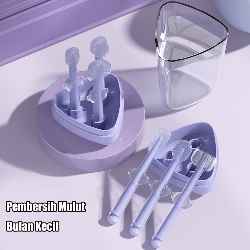 Sikat gigi bayi sikat lidah bayi 3in1 ppsu baby oral care sikat gigi silikon ppsu