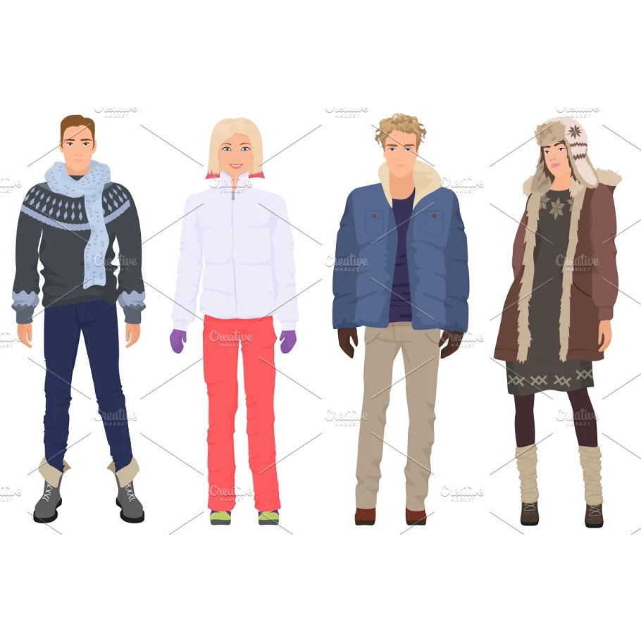 Fashionable Winter People Collection