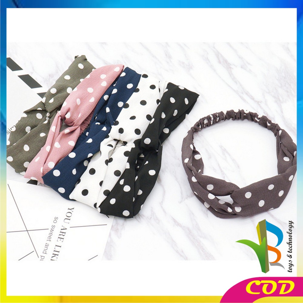 RB-C63-66 Bando Korea Style Bandana Rajut Bendo Rambut Karet Elastis Fashion Wanita Headband Murah