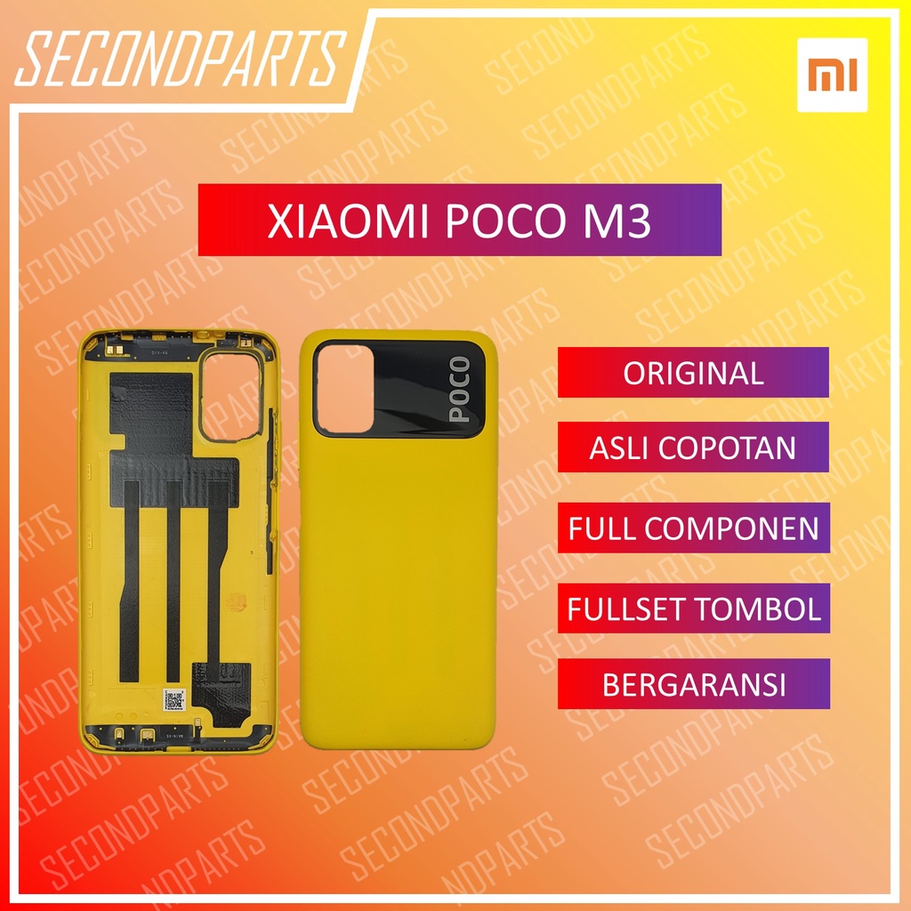BACK DOOR BACK COVER CASING XIAOMI POCO M3 ORIGINAL COPOTAN