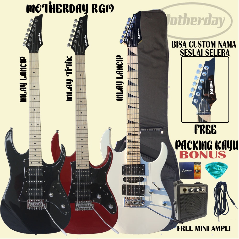 Gitar Listrik Merk KOWE Seri RG19 Bonus Lengkap
