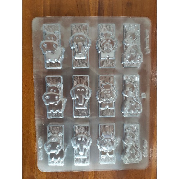 Cetakan Coklat Puding Mika Pagar Kue Tart Bentuk Hewan Animal Gajah Jerapah Macan