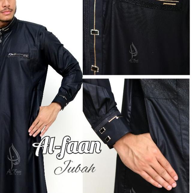 COD✔️Jubah Pria Gamis pria Bordir Pria Dewasa Al Faan Jubah muslim thobe daffah /Model haramain/alno