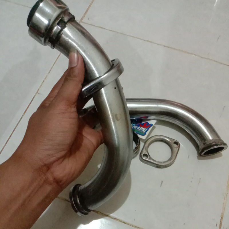 LEHERAN KNALPOT RX KING SET CINCIN ATAS DAN BAWAH COPOTAN ORIGINAL