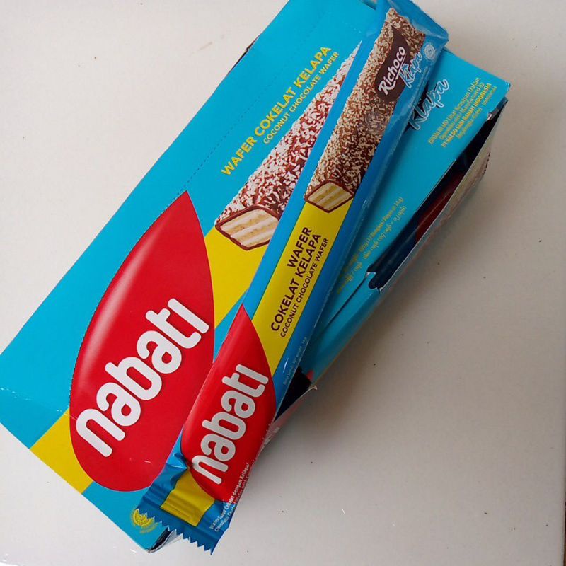 PACK - Nabati Kelapa Coated Wafer Cokelat Klapa Isi 12 X 14 Gram
