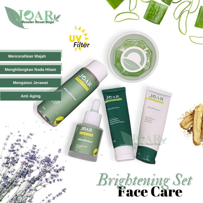 Joar Skincare set | Paket Lengkap Joar Pencerah Pemutih Wajah BPOM Anti Acne Anti Penuaan