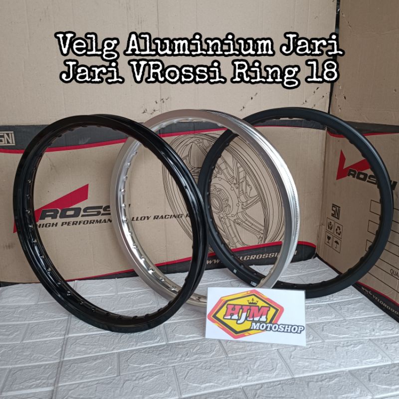 Jual Velg Alumunium Vrossi Ring 18 Ukuran 160, 185, 215, 250 WM - Hitam