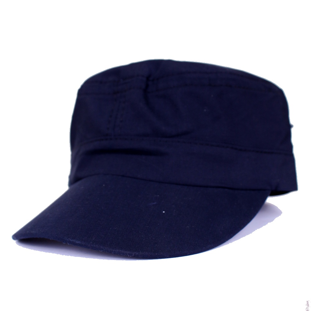 GIOFLO Topi Polos Komando / Military Canvas Cap Navy Blue / TOP 15