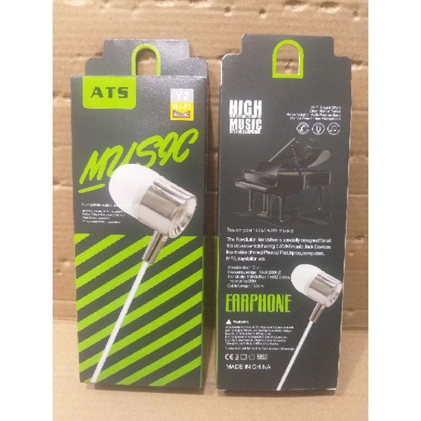 Earphone Handset Y2 Earphone Headset Y2
