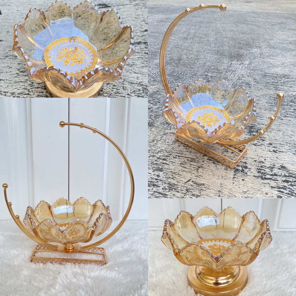 Wadah Buah Kristal / Wadah Permen Kristal / Dekorasi Multifungsi Hari Raya / Dekorasi Pernikahan