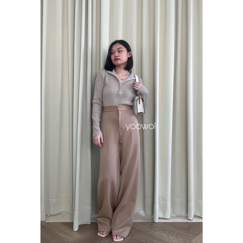 Amara Pants/Celana Basic Highwaist/Kulot Highwaist