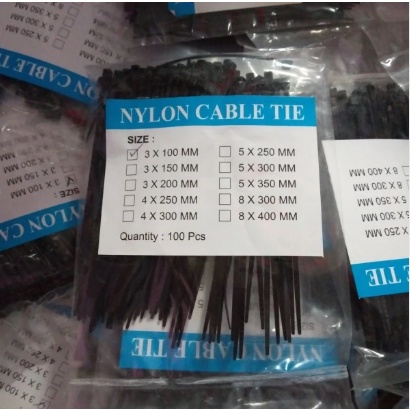Cable Tie / Kabel Ties / Pengikat Kabel Nylon 3x100 100pcs