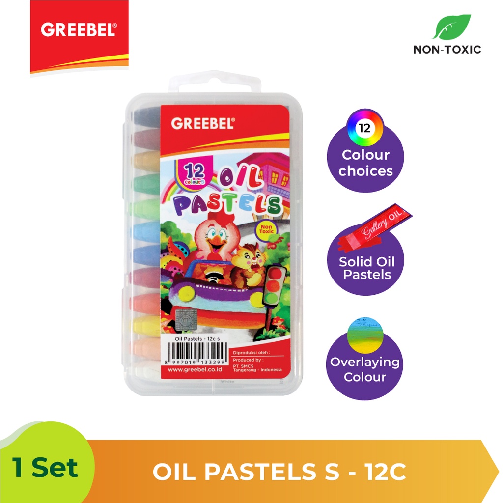 

Greebel Krayon Anti Air 12 warna – Crayon Oil Pastel S 12 C ukuran S (kemasan lebih ringan dan praktis)