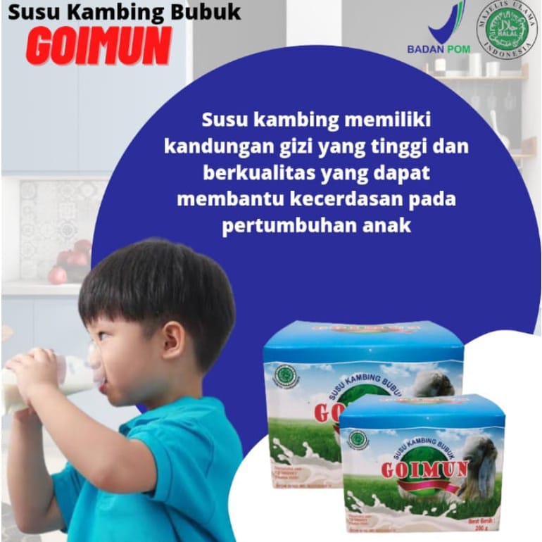 Susu Kambing Etawa GOIMUN 1 Box isi 10 sachet @25 gram