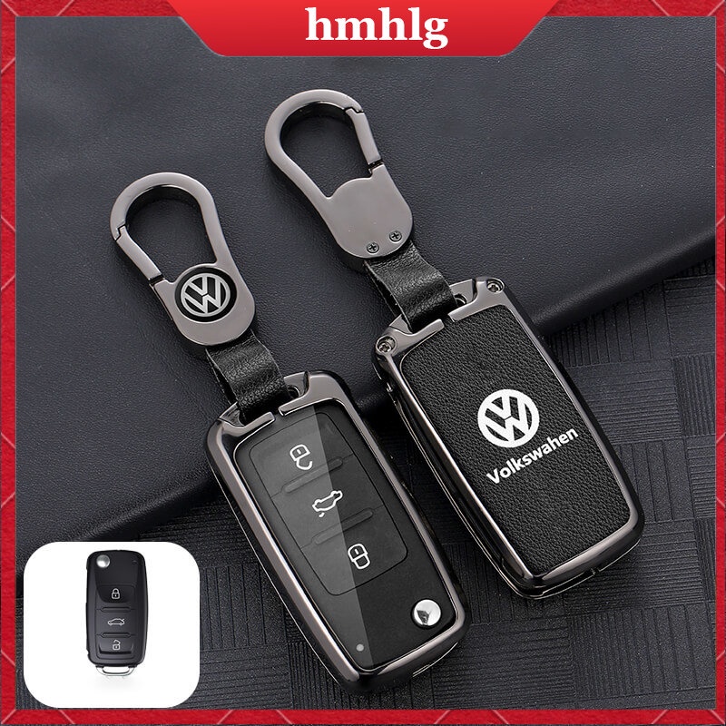 Metal Full Cover Kunci Pelindung Case Sagitar Tiguan Lavida Plus Golf Tourang Lingdu Golf Volkswagen Car Key Case