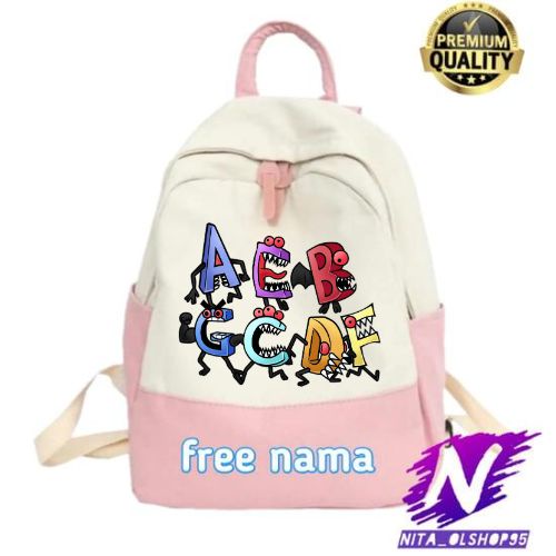 tas alphabet ransel sekolah anak dark deception