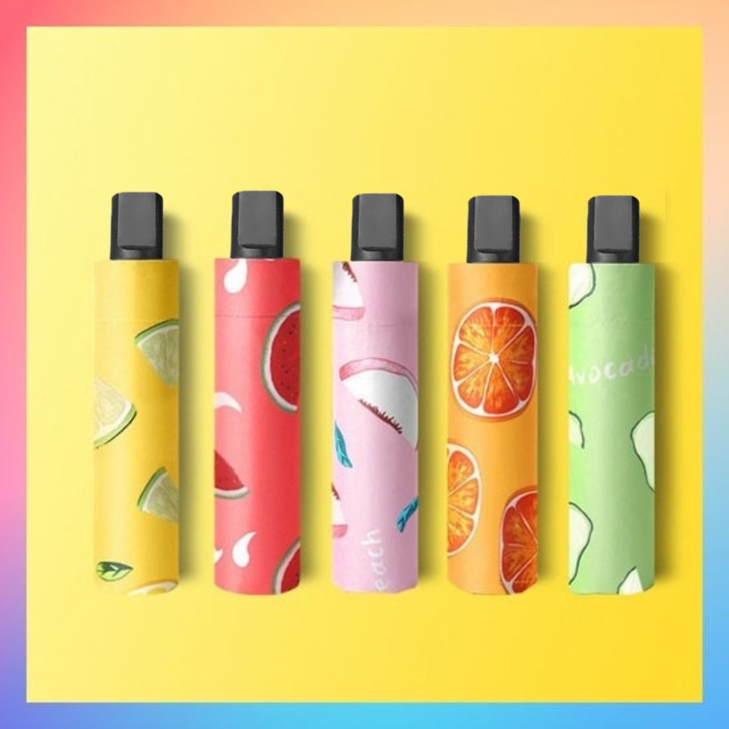 Payung Lipat Anti Sinar UV Protection Magic Umbrella Fruit Pattern Motif Buah Fashionable NEOKI NUB01