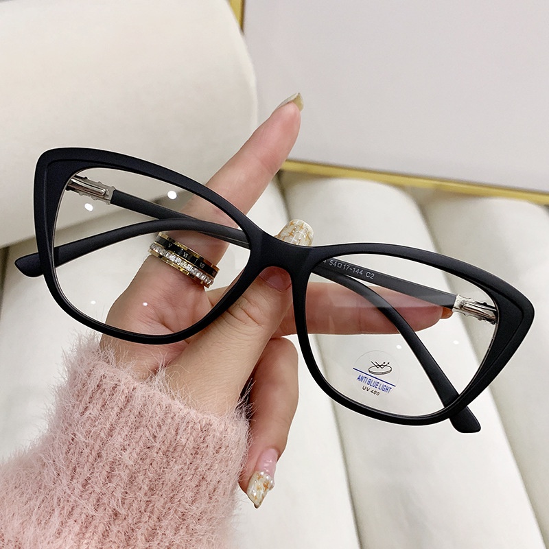 Kacamata Optik Cat Eye Komputer TR90 Anti Blue Light Untuk Wanita Pria